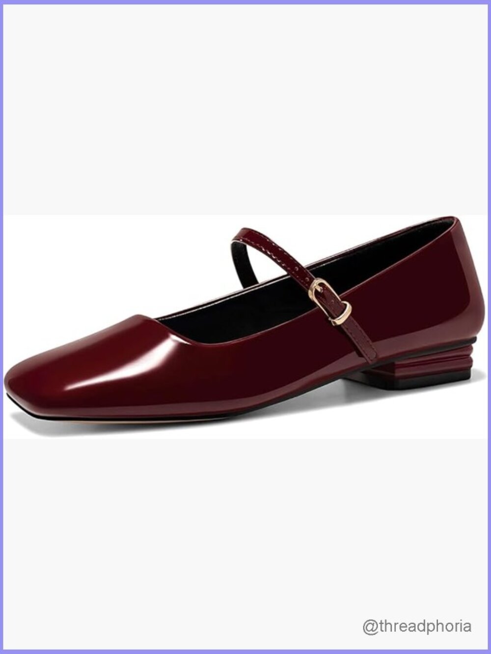 Women's Mary Jane Ballet Flats Square Toe Slip On Dressy Comfort Shoes